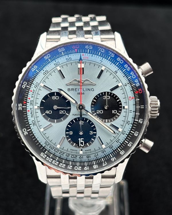 2024 Breitling Navitimer B01 Chronograph 43MM Blue Dial Steel Bracelet (AB0138241C1A1)
