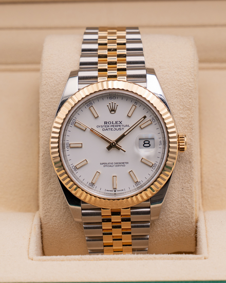 2021 Rolex Datejust 41MM White Dial Two-Tone Jubilee Bracelet (126333)