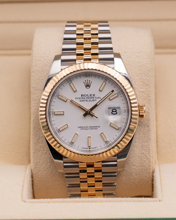 2021 Rolex Datejust 41MM White Dial Two-Tone Jubilee Bracelet (126333)