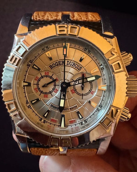 2001 Roger Dubuis Easy Diver L.E. 46MM Silver Dial Leather Strap (SE46 56 9/0 3.53)