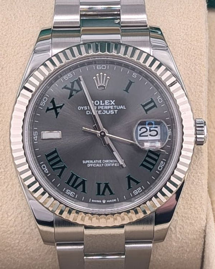 2021 Rolex Datejust "Wimbledon" 41MM Slate Dial Oyster Bracelet (126334)