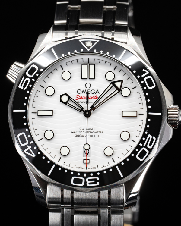 2026 Omega Seamaster Diver 300M 42MM White Dial Steel Bracelet (210.30.42.20.04.001)