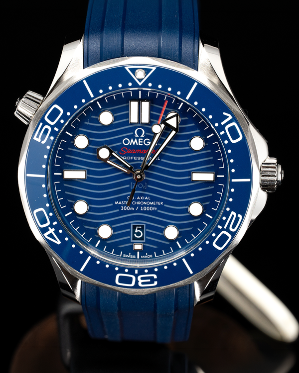 2026 Omega Seamaster Diver 300M 42MM Blue Dial Rubber Strap (210.32.42.20.03.001)