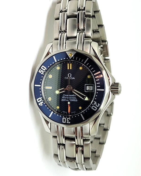 2000 Omega Seamaster 300M 28MM Quartz Blue Dial Steel Bracelet (2583.80)