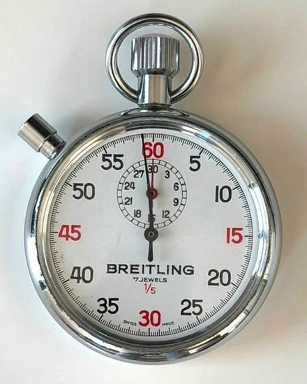 Breitling Vintage Mechanical Stopwatch 55MM White Dial (1897)