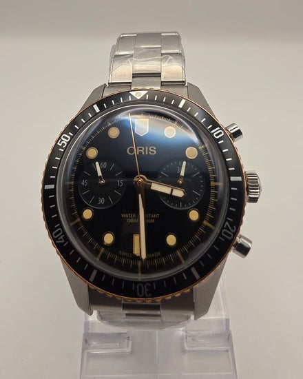 No Reserve - Oris Sixty-FIve 43MM Black Dial Steel Bracelet (0177177444354)
