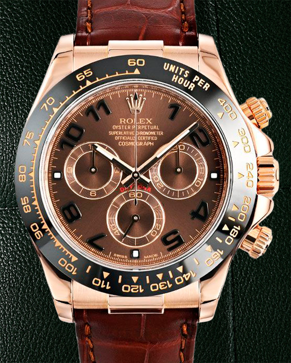 2014 Rolex Cosmograph Daytona 40MM Chocolate Dial Rubber Strap (116515LN)