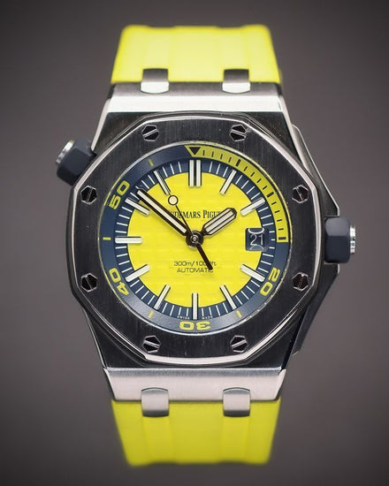 2017 Audemars Piguet Royal Oak Offshore 42MM Yellow Dial Rubber Strap (15710ST.OO.A051CA.01)