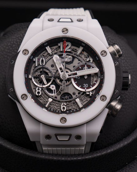 Hublot Big Bang Unico White Ceramic 44MM Skeleton Dial Rubber Strap (421.HX.1170.RX)