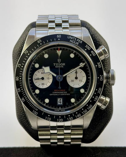 2022 Tudor Black Bay Chrono "Reverse Panda" 41MM Black Dial Steel Bracelet (79360N)