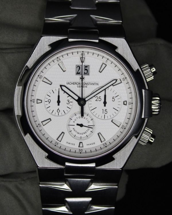 2015 Vacheron Constantin Overseas Chronograph 42MM White Dial Steel Bracelet (49150/B01A-9095)