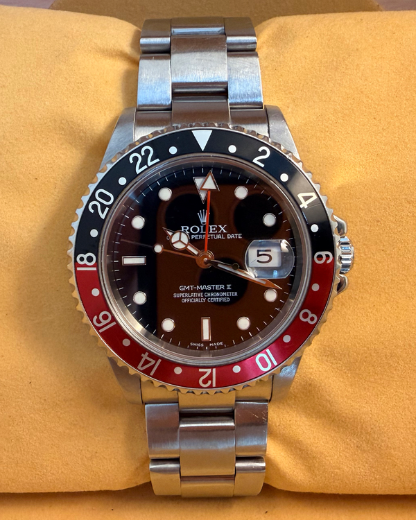 2006 Rolex GMT-Master II “Coke” 40MM Black Dial Oyster Bracelet (16710)