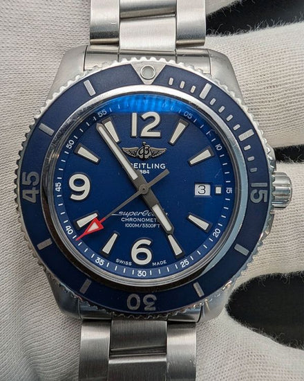 2022 Breitling Superocean Automatic 44MM Blue Dial Steel Bracelet (A17367D81C1A1)