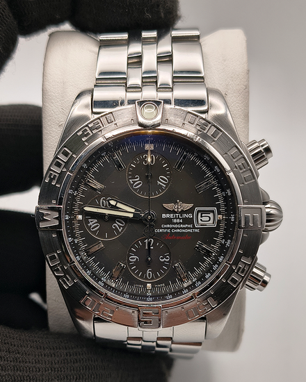 Breitling Galactic Chronograph II 44MM Grey Dial Steel Bracelet (A13364)