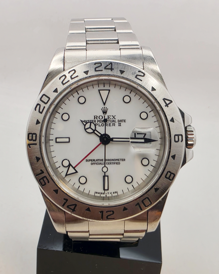 Rolex Explorer II "Polar" 40MM White Dial Oyster Bracelet (16570)