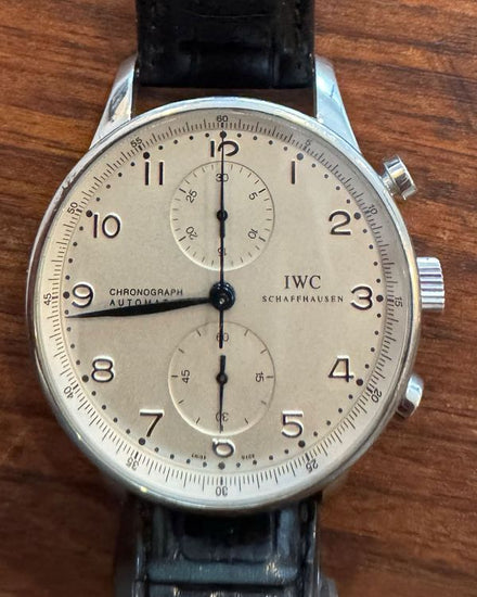 IWC Schaffhausen IWC Portugieser 41MM Silver Dial Leather Strap (IW371417)