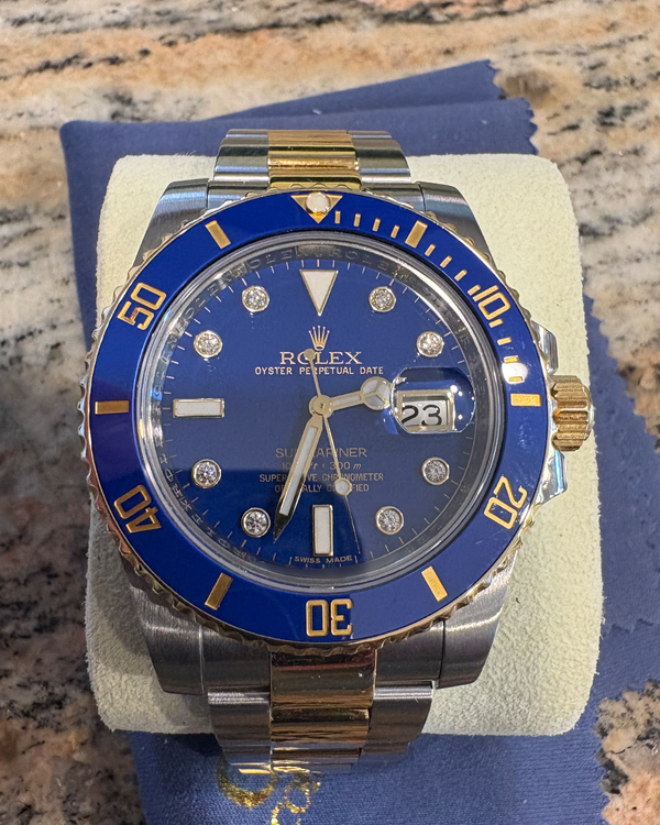 2014 Rolex Submariner Date "Bluesy" 40MM Blue Dial Two-Tone Oyster Bracelet (116613LB)