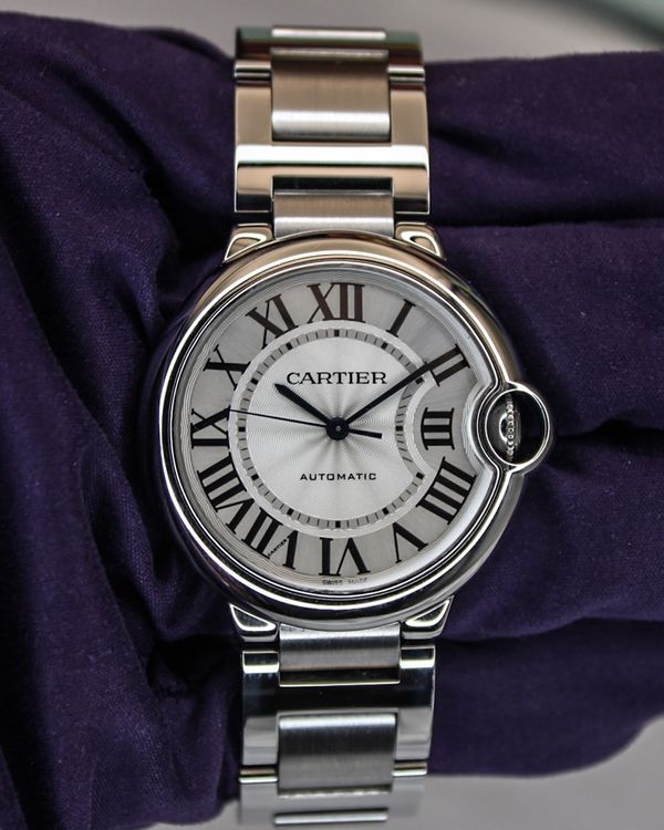 2018 Cartier Ballon Bleu 36MM Silver Dial Steel Bracelet (W6920046)