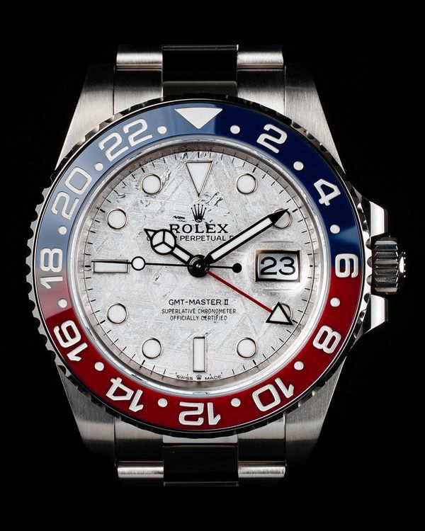2020 Rolex GMT-Master II "Pepsi" 40MM Meteorite Dial White Gold Oyster Bracelet (126719BLRO)