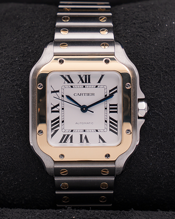 2026 Cartier Santos De Cartier 35MM White Dial Two-Tone Bracelet (W2SA0016)