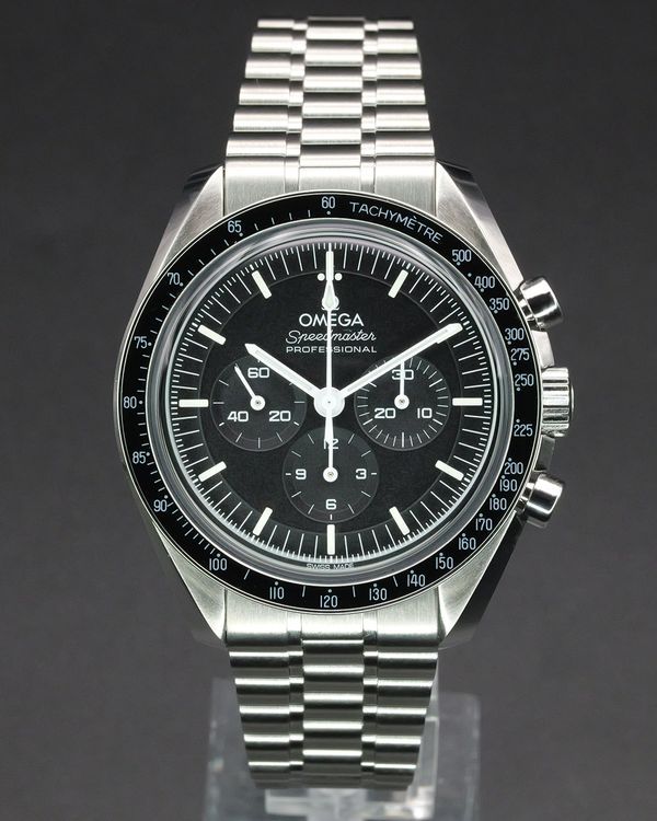 No Reserve - 2026 Omega Speedmaster Professional Moonwatch 42MM Black Dial Steel Bracelet (310.30.42.50.01.001)