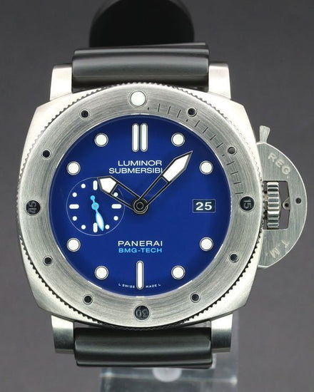 No Reserve - 2019 Panerai Submersible BMG-Tech 1950 3 Days 47MM Blue Dial Rubber Strap (PAM00692)