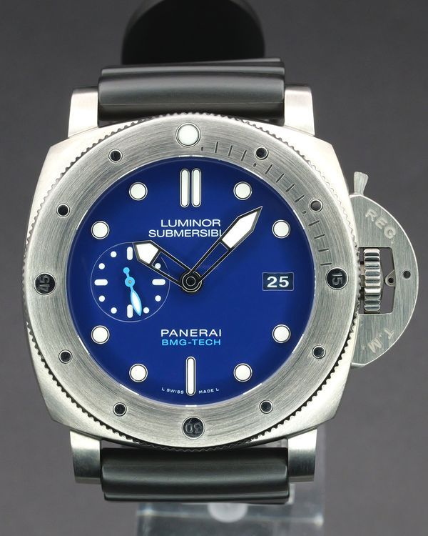 No Reserve - 2019 Panerai Submersible BMG-Tech 1950 3 Days 47MM Blue Dial Rubber Strap (PAM00692)