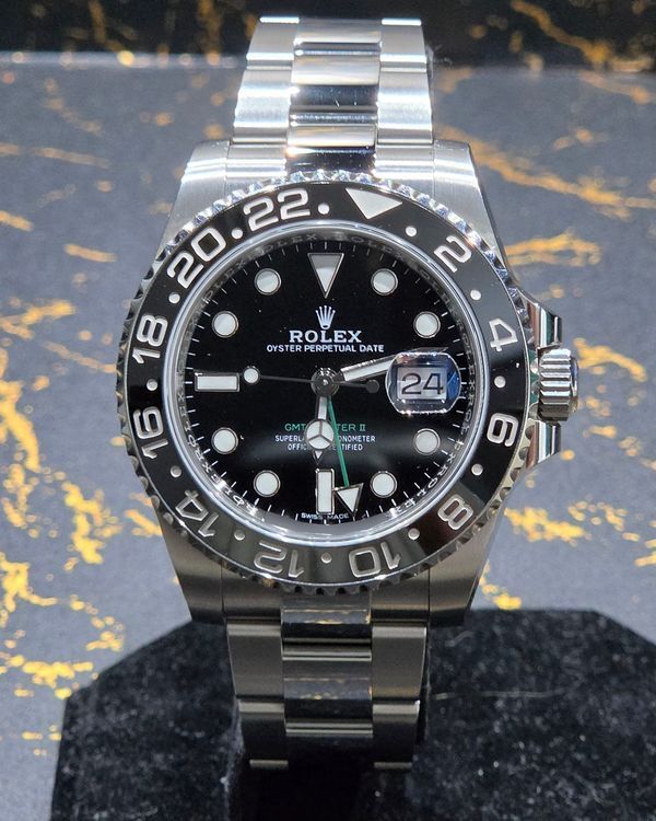 No Reserve - 2019 Rolex GMT-Master II 40MM Black Dial Oyster Bracelet (116710LN)