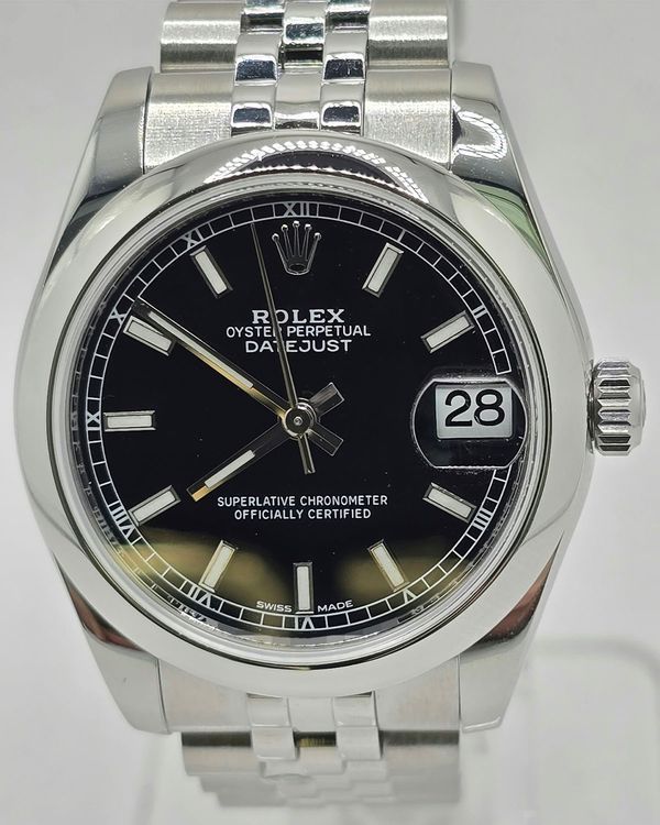 2019 Rolex Datejust 31MM Black Dial Jubilee Bracelet (178240)