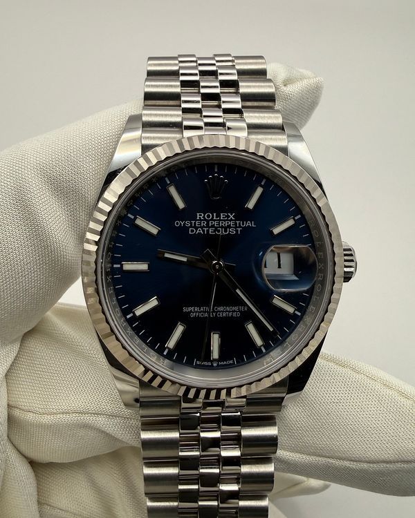 No Reserve - 2023 Rolex Datejust 36MM Blue Dial Jubilee Bracelet (126234)