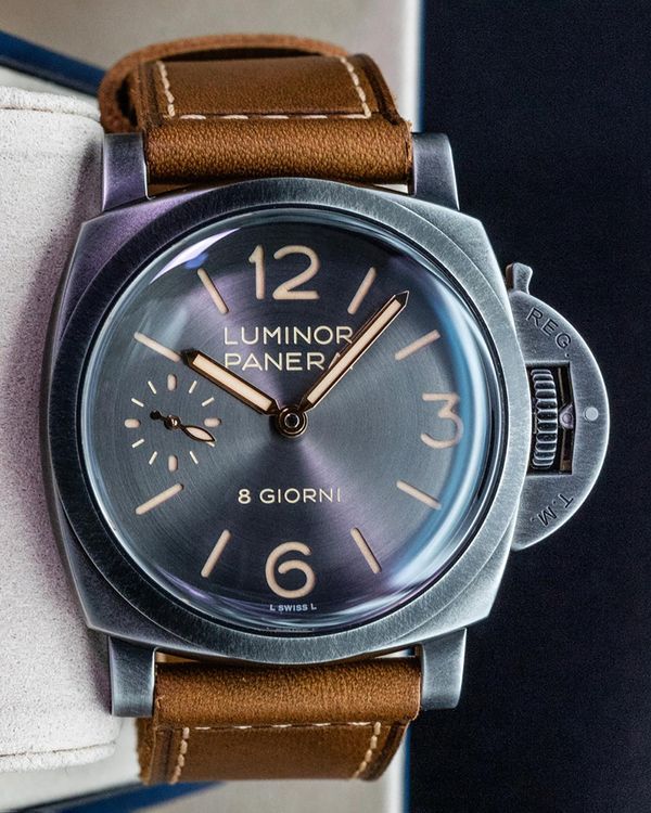 2026 Panerai Luminor 8 Giorni 44MM Anthracite Dial Leather Strap (PAM01733)