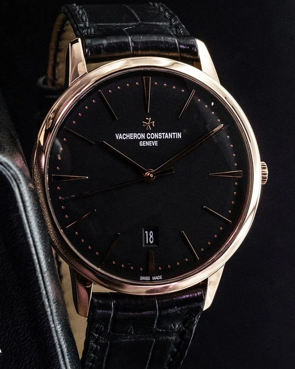 2016 Vacheron Constantin Patrimony Contemporaine 40MM Black Dial Leather Strap (85180/000R-9232)