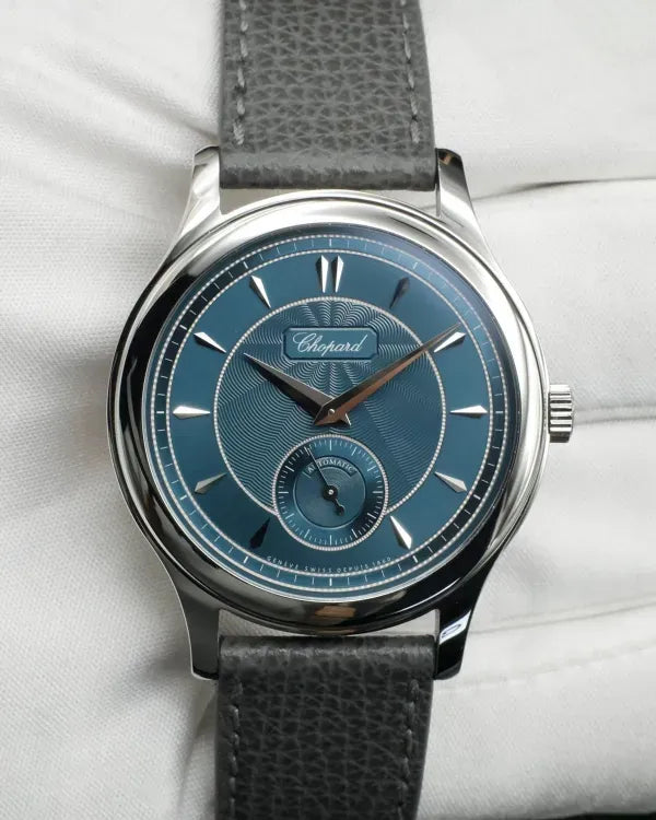 2026 Chopard L.U.C 39MM Blue Dial Leather Bracelet (168860-3005)