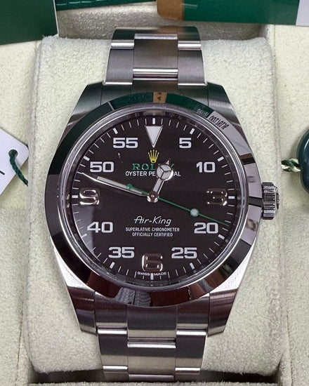 No Reserve - 2016 Rolex Air-King 40MM Black Dial Oyster Bracelet (116900)