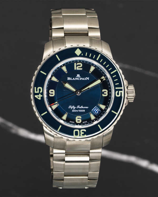 2026 Blancpain Fifty Fathoms 45MM Blue Dial Titanium Bracelet (5015-12B40-98B)