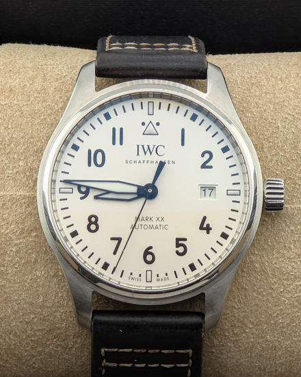 No Reserve - 2024 IWC Schaffhausen Pilot Mark XX 40MM Silver Dial Steel Bracelet (IW328207)