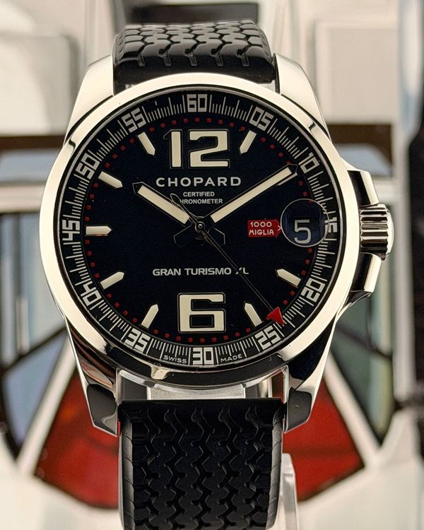 2008 Chopard Mille Miglia Gran Turismo XL 44MM Black Dial Rubber Strap (168997-3001)