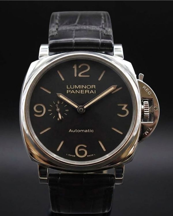 2021 Panerai Luminor Due 45MM Black Dial Leather Strap (PAM00674)