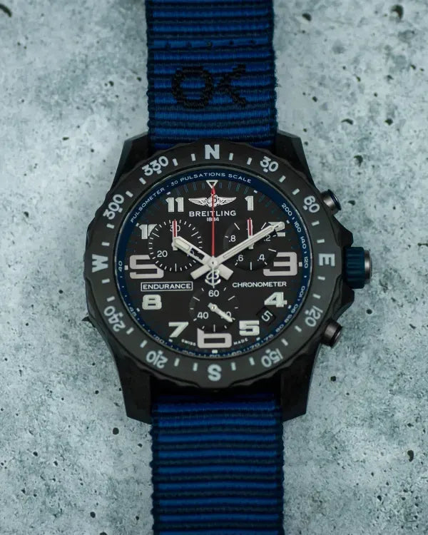 No Reserve - 2023 Breitling Endurance Pro 44MM Quartz Black Dial Rubber Strap (X82310D51B1S1)