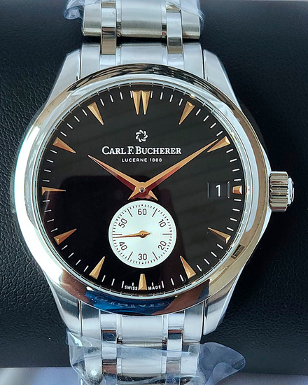 Carl F. Bucherer Manero 40.6MM Black Dial Steel Bracelet (00.10924.08.33.21)