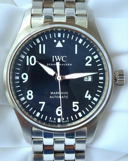 2019 IWC Schaffhausen Pilot Mark XVIII "Le Petit Prince" 40MM Blue Dial Steel Bracelet (IW327016)