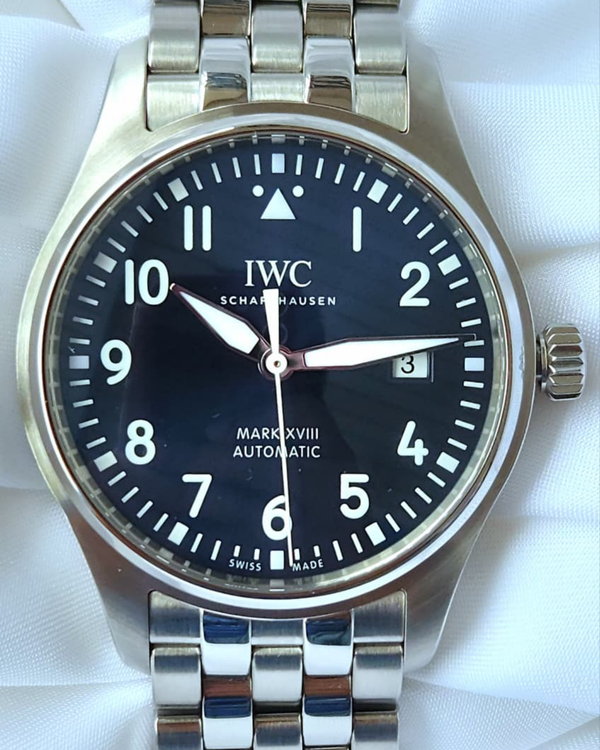 2019 IWC Schaffhausen Pilot Mark XVIII "Le Petit Prince" 40MM Blue Dial Steel Bracelet (IW327016)