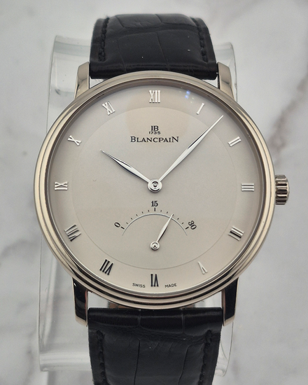 Blancpain Villeret 40MM Silver Dial Leather Strap (4063-1542-55B)