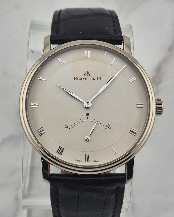 Blancpain Villeret 40MM Silver Dial Leather Strap(4063-1542-55B)