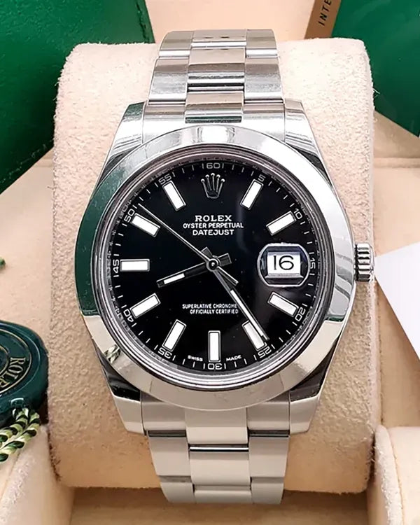 2016 Rolex Datejust II 41MM Black Dial Oyster Bracelet (116300)