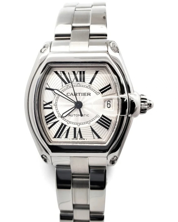 Cartier Roadster 39MM Silver Dial Steel Bracelet (W62025V3)