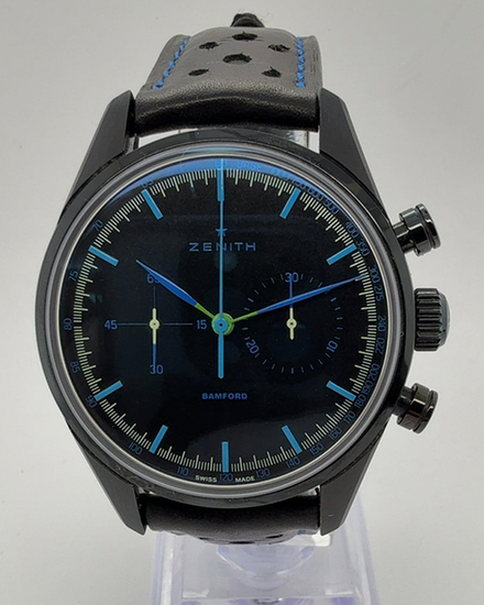 2018 Zenith Chronomaster Heritage 146 "BWD Edition" 38MM Black Dial Leather Strap (03.2152.4069)