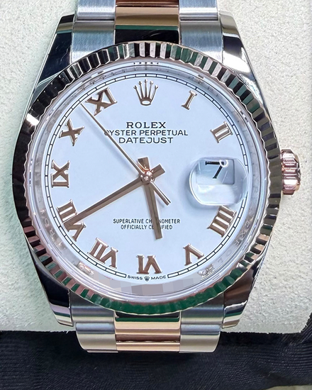 2023 Rolex Datejust 36MM White Dial Two-Tone Oyster Bracelet (126231)