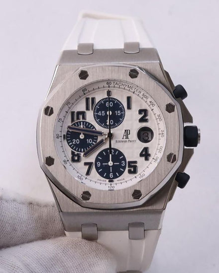 Audemars Piguet Royal Oak Offshore Chronograph "Navy" 42MM White Dial Rubber Strap (26170ST.OO.D305CR.01)