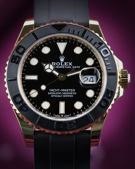2023 Rolex Yacht-Master 42MM Black Dial Oysterflex Strap (226658)
